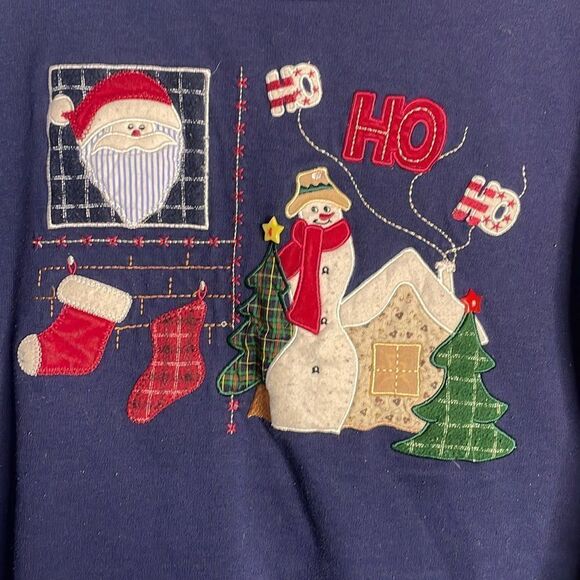 Christmas Sweatshirt Sz Large Bobbie Brooks - Picture 2 of 4